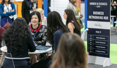Business networking hub at Women in Business Expo at Farnborough in October 2019
